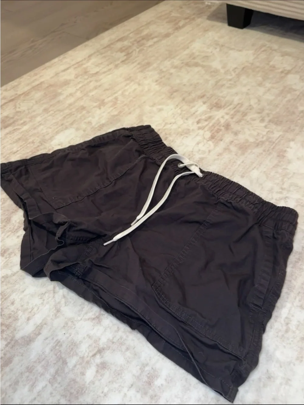 Womens Quince Organic Stretch Ripstop Shorts in Color Steel